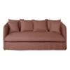 Maisons Du Monde Housses De Canapé Housse De Canapé 3/4 Places En Lin Supérieur Rouge Rhubarbe