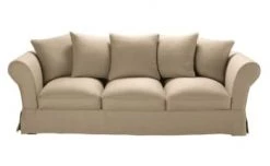 Maisons Du Monde Housses De Canapé Housse De Canapé 4/5 Places En Lin Froissé Vert Kaki -Plaids Soldes housse de canape 4 5 places en lin froisse beige ficelle roma 1000 12 28 204454 1 5