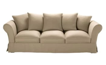 Maisons Du Monde Housses De Canapé Housse De Canapé 4/5 Places En Lin Froissé Bleu Nuit 7 Maisons Du Monde Housses De Canapé Housse De Canapé 4/5 Places En Lin Froissé Bleu Nuit – Image 5