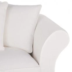 Maisons Du Monde Housses De Canapé Housse De Canapé 4/5 Places En Lin Froissé Blanc -Plaids Soldes housse de canape 4 5 places en lin froisse blanc 1000 11 27 204453 3