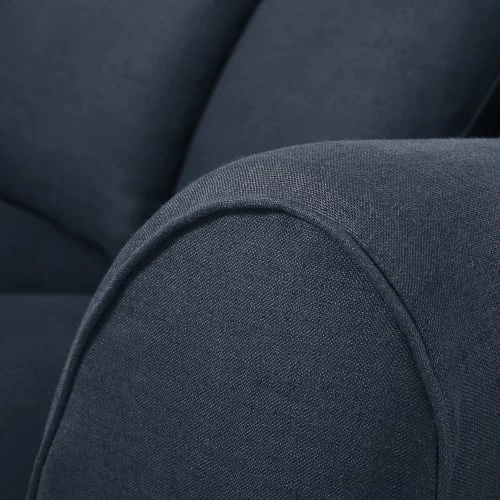 Maisons Du Monde Housses De Canapé Housse De Canapé 4/5 Places En Lin Froissé Bleu Nuit 5 Maisons Du Monde Housses De Canapé Housse De Canapé 4/5 Places En Lin Froissé Bleu Nuit – Image 3