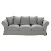 Maisons Du Monde Housses De Canapé Housse De Canapé 4/5 Places En Lin Froissé Gris Clair -Plaids Soldes housse de canape 4 5 places en lin froisse gris clair 1000 13 29 204455 1