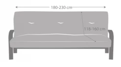 Eysa Housses De Canapé Housse De Canapé Click Clack Extensible Marron 180 - 230 Cm -Plaids Soldes housse de canape click clack extensible marron 180 230 cm