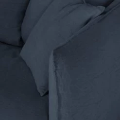 Maisons Du Monde Housses De Canapé Housse De Canapé Convertible 2 Places En Lin Froissé Bleu Nuit -Plaids Soldes housse de canape convertible 2 places en lin froisse bleu nuit 1000 6 26 204329 4