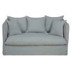 Maisons Du Monde Housses De Canapé Housse De Canapé Convertible 2 Places En Lin Froissé Gris Clair -Plaids Soldes housse de canape convertible 2 places en lin froisse gris clair 1000 14 17 204320 3