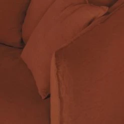 Maisons Du Monde Housses De Canapé Housse De Canapé Convertible 2 Places En Lin Froissé Terracotta -Plaids Soldes housse de canape convertible 2 places en lin froisse terracotta 1000 7 27 204330 4