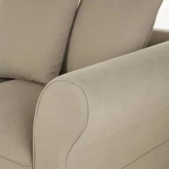 Maisons Du Monde Housses De Canapé Housse De Canapé Convertible 3/4 Places (12 Cm) En Lin Froissé Beige Ficelle -Plaids Soldes housse de canape convertible 3 4 places 12 cm en lin froisse beige ficelle 1000 3 19 204445 3