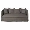 Maisons Du Monde Housses De Canapé Housse De Canapé Convertible 3/4 Places En Lin Supérieur Gris -Plaids Soldes housse de canape convertible 3 4 places en lin superieur gris 1000 12 25 204369 1