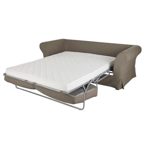 Maisons Du Monde Housses De Canapé Housse De Canapé Convertible 3/4 Places (matelas 12 Cm) Gris Taupe 6 Maisons Du Monde Housses De Canapé Housse De Canapé Convertible 3/4 Places (matelas 12 Cm) Gris Taupe – Image 4