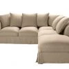Maisons Du Monde Housses De Canapé Housse De Canapé D'angle Convertible (6 Cm) En Lin Froissé Beige Ficelle -Plaids Soldes housse de canape d angle convertible 6 cm en lin froisse beige ficelle 1000 4 37 204463 1