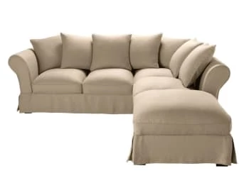 Maisons Du Monde Housses De Canapé Housse De Canapé D'angle Convertible (6 Cm) En Lin Froissé Gris Clair 5 Maisons Du Monde Housses De Canapé Housse De Canapé D'angle Convertible (6 Cm) En Lin Froissé Gris Clair – Image 3