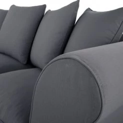 Maisons Du Monde Housses De Canapé Housse De Canapé D'angle Convertible 6 Places (matelas 12 Cm) Gris Ardoise -Plaids Soldes housse de canape d angle convertible 6 places matelas 12 cm gris ardoise 1000 12 7 212223 3