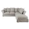 Maisons Du Monde Housses De Canapé Housse De Canapé D'angle Convertible 6 Places (matelas 12 Cm) Gris Clair