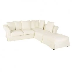 Maisons Du Monde Housses De Canapé Housse De Canapé D'angle Convertible 6 Places (matelas 12 Cm) Ivoire -Plaids Soldes housse de canape d angle convertible 6 places matelas 12 cm ivoire 1000 10 5 212221 3