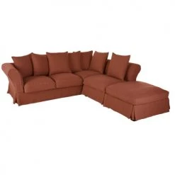 Maisons Du Monde Housses De Canapé Housse De Canapé D'angle Convertible En Lin Froissé Terracotta 10 Maisons Du Monde Housses De Canapé Housse De Canapé D'angle Convertible En Lin Froissé Terracotta -Plaids Soldes housse de canape d angle convertible en lin froisse terracotta 1000 1 10 204477 3