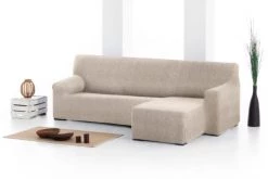 Eysa Housses De Canapé Housse De Canapé En L Droite B/c écru 250 - 360 Cm -Plaids Soldes housse de canape en l droite b c ecru 250 360 cm 2