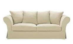 Maisons Du Monde Housses De Canapé Housse De Canapé Fixe Et Convertible 3/4 Places (6 Cm) En Lin Froissé Beige Ficelle -Plaids Soldes housse de canape fixe et convertible 3 4 places 6 cm en lin froisse bleu celadon roma 1000 14 13 204439 1 1