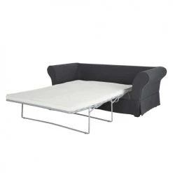 Maisons Du Monde Housses De Canapé Housse De Canapé Fixe Et Convertible 3/4 Places (6 Cm) En Lin Froissé Gris Anthracite -Plaids Soldes housse de canape fixe et convertible 3 4 places 6 cm en lin froisse gris anthracite 1000 13 12 204438 3