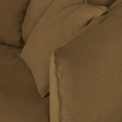 Maisons Du Monde Housses De Canapé Housse De Canapé-lit 2 Places En Lin Froissé Marron Havane -Plaids Soldes housse de canape lit 2 places en lin froisse marron havane 1000 9 16 221621 3