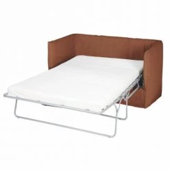 Maisons Du Monde Housses De Canapé Housse De Canapé-lit 2 Places En Lin Froissé Orange De Sienne -Plaids Soldes housse de canape lit 2 places en lin froisse orange de sienne 1000 10 17 221622 4