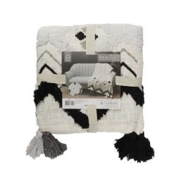 Toilinux Plaids Jeté De Canapé Surpiqué Avec Pompons Longueur 130 Cm X L. 170 -Plaids Soldes jete de canape surpique avec pompons longueur 130 cm x l 170 2