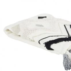 Toilinux Plaids Jeté De Canapé Surpiqué Avec Pompons Longueur 130 Cm X L. 170 -Plaids Soldes jete de canape surpique avec pompons longueur 130 cm x l 170 3