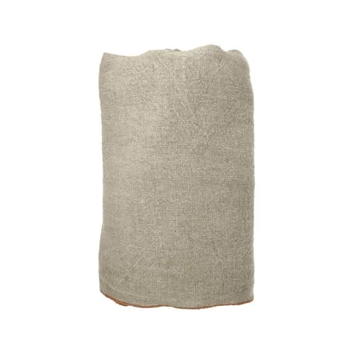 Lo De Manuela Plaids Jeté De Lin Pur Lavé Begur Naturel Orange Fonce 140x200 4 Lo De Manuela Plaids Jeté De Lin Pur Lavé Begur Naturel Orange Fonce 140x200 – Image 2