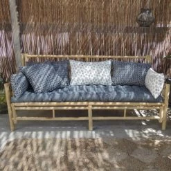 Casatera Matelas Et Coussins De Sol Matelas De Sol Coton Block Print Imprimé Blanc Sur Fond Bleu De Prusse -Plaids Soldes matelas de sol coton block print imprime blanc sur fond bleu de prusse 2