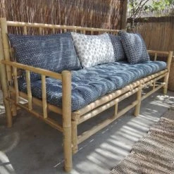 Casatera Matelas Et Coussins De Sol Matelas De Sol Coton Block Print Imprimé Blanc Sur Fond Bleu De Prusse -Plaids Soldes matelas de sol coton block print imprime blanc sur fond bleu de prusse 3