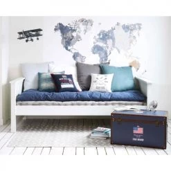 Maisons Du Monde Matelas De Sol Enfant Matelas De Sol En Coton Bleu 90x190 -Plaids Soldes matelas de sol en coton bleu 90x190 1000 4 16 171109 3