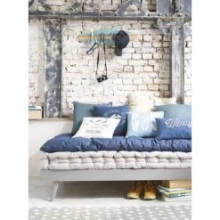 Maisons Du Monde Matelas De Sol Enfant Matelas De Sol En Coton Bleu 90x190 -Plaids Soldes matelas de sol en coton bleu 90x190 1000 4 16 171109 5