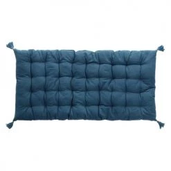 Douceur D'Intérieur Matelas Et Coussins De Sol Matelas De Sol Pompons Uni Turquoise Coton 60x120cm