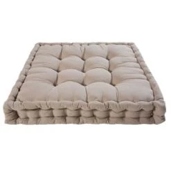Maisons Du Monde Matelas De Sol Enfant Matelas En Coton Moutarde 90x90cm -Plaids Soldes matelas en coton taupe 90x90cm 1000 6 33 168748 1 1