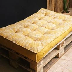 Today Matelas Et Coussins De Sol Matelas Palette Ocre 120x80cm -Plaids Soldes matelas palette ocre 120x80cm 4