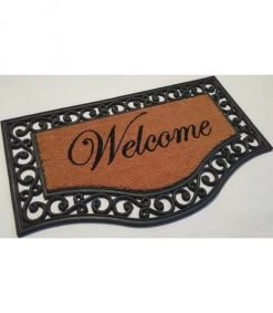 Calicosy Paillassons Paillasson Arabesque Welcome 45x75cm - Noir -Plaids Soldes paillasson arabesque welcome 45x75cm noir 2