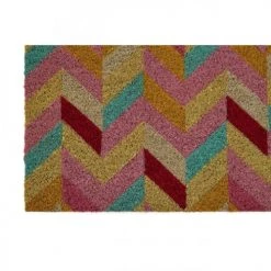 Wadiga Paillassons Paillasson Coco Chevrons Multicolores 60x40cm -Plaids Soldes paillasson coco chevrons multicolores 60x40cm 2