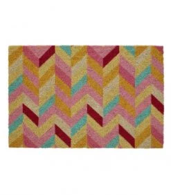 Wadiga Paillassons Paillasson Coco Chevrons Multicolores 60x40cm