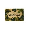 Wadiga Paillassons Paillasson Coco Feuilles Vertes Welcome 60x40x1,5cm -Plaids Soldes paillasson coco feuilles vertes welcome 60x40x1 5cm