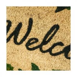 Wadiga Paillassons Paillasson Coco Feuilles Vertes Welcome 60x40x1,5cm -Plaids Soldes paillasson coco feuilles vertes welcome 60x40x1 5cm 2