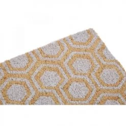Wadiga Paillassons Paillasson Coco Motifs Géométriques Blancs 60x40cm -Plaids Soldes paillasson coco motifs geometriques blancs 60x40cm 3