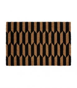 Wadiga Paillassons Paillasson Coco Motifs Géométriques Noirs Arrow 60x40cm