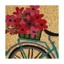Wadiga Paillassons Paillasson Coco Multicolore Vélo Fleuri 60x40x1,5cm -Plaids Soldes paillasson coco multicolore velo fleuri 60x40x1 5cm 2