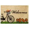 Wadiga Paillassons Paillasson Coco Welcome Floral 60x40x1,5cm