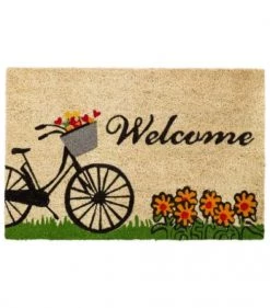 Wadiga Paillassons Paillasson Coco Welcome Floral 60x40x1,5cm