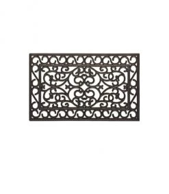 Casâme Paillassons Paillasson D'extérieur Rectangulaire En Caoutchouc - Noir