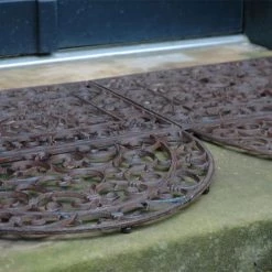 Esschert Design Paillassons Paillasson Demi-lune En Fonte -Plaids Soldes paillasson demi lune en fonte 5