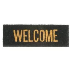 Present Time Paillassons Paillasson Noir En Coco 75x26 -Plaids Soldes paillasson dore en coco 75x26 3