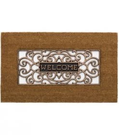 Unimasa Paillassons Paillasson En Coco Et Caoutchouc Doré