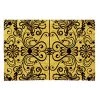 Wadiga Paillassons Paillasson En Coco Motifs Volutes Noires 70x40cm -Plaids Soldes paillasson en coco motifs volutes noires 70x40cm 1