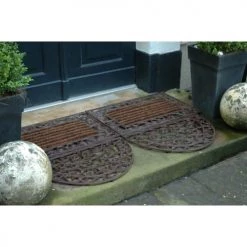 Esschert Design Paillassons Paillasson En Fonte Et Rouleaux Coco 74x46 -Plaids Soldes paillasson en fonte et rouleaux coco 74x46 3
